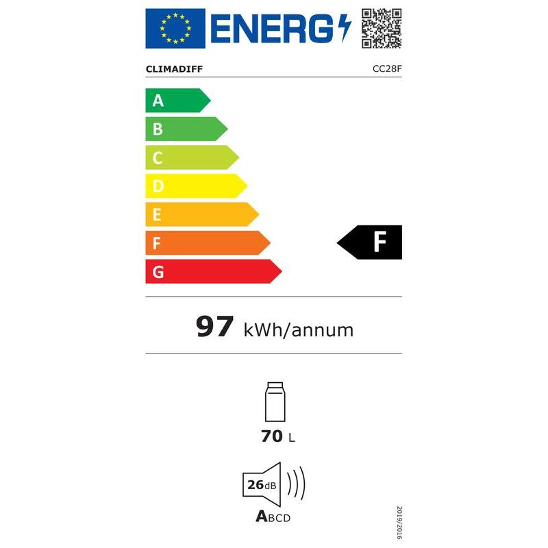 Cave de service CC28F 28 bouteilles - Climadiff