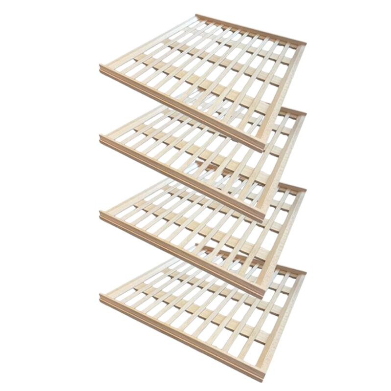 Set of 4 natural wood shelves KITBOIS200 - Climadiff